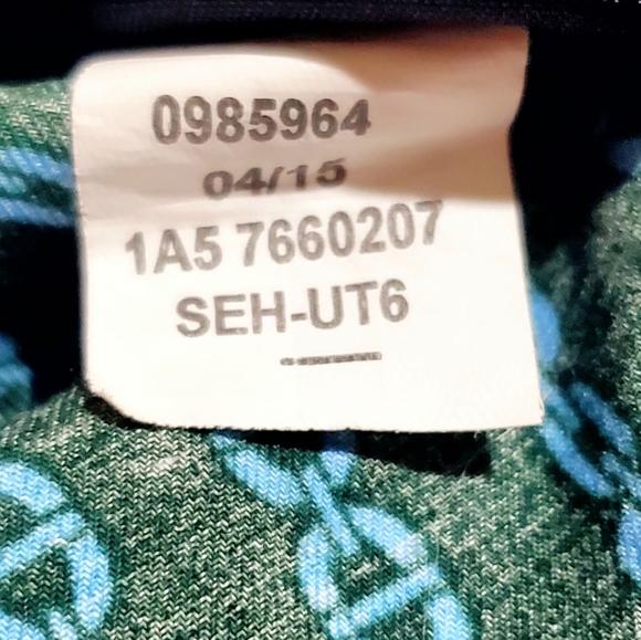 TOMMY HILFIGER SHIRT DRESS. WOMENS Sz:L GOLD BUTTONS GREEN/TEAL/BLUE CHAINLINK - Picture 8 of 10